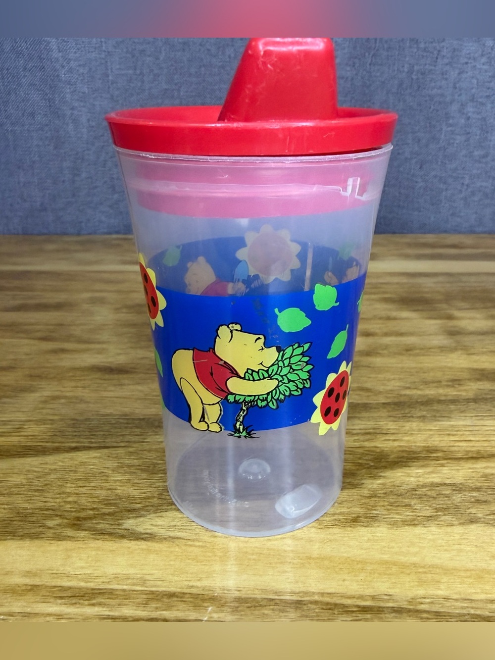 Vintage Disney Winnie the Pooh First Years Toddler Sippy Cup 6 oz
